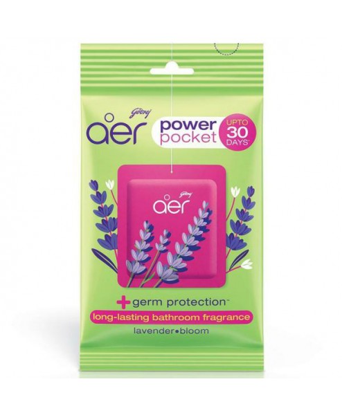  Godrej Aer Power Pocket Lavender Bloom Bathroom Fragrance 10 gm